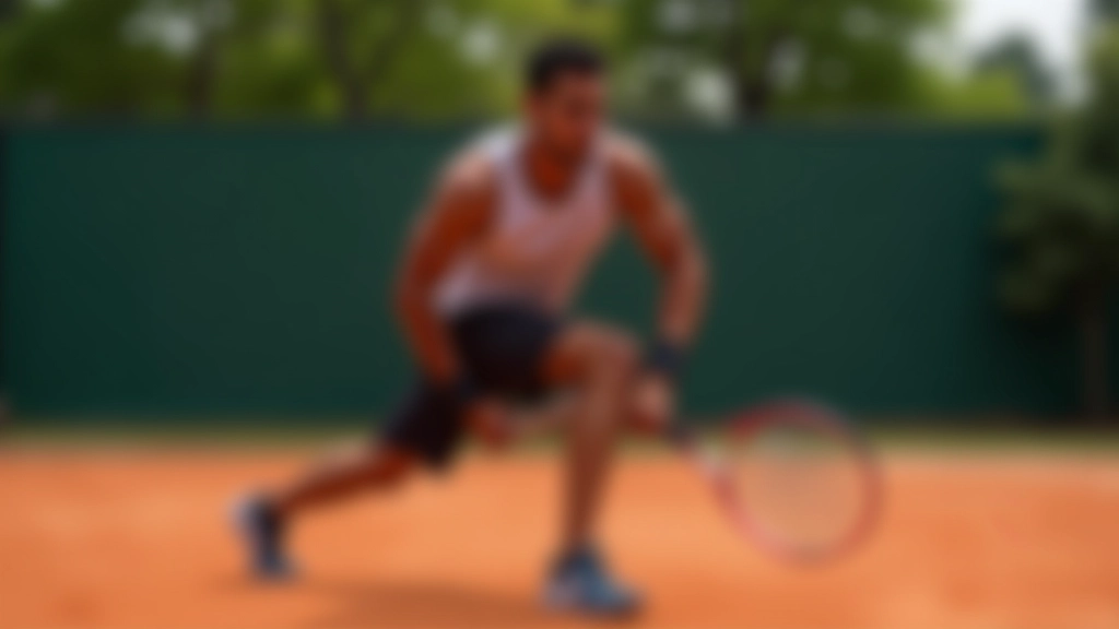 مقال عن بناء القوة الأساسية للملاعب الترابية، صورة احترافية لمدرب يشرح تمرين، ملعب طين، إضاءة طبيعية